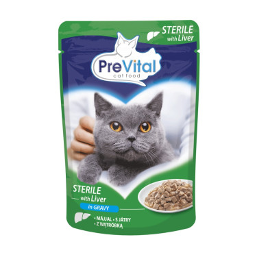 Kapsička pro kočky PreVital sterile 100 g - játra v omáčce