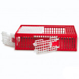 Přepravní box na drůbež - 3 dvířka - 95 x 56 x 27 cm, skládací