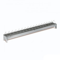 GAUN Žlabové krmítko pozinkované - pro drůbež - délka 100 cm