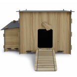 Kurník a husník CHRUDIM z HPL, 1230x700x815 mm