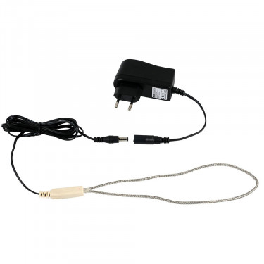 Vyhřívací topný kabel 24 V / 10W s adaptérem, nerezové opletení