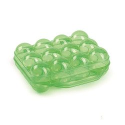 Transparentní obal na 12 vajec zelená