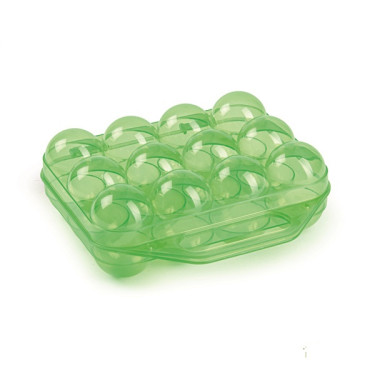 Transparentní obal na 12 vajec zelená