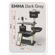 Škrabadlo pro kočky s více úrovněmi a hračkami - EMMA Dark Grey, 75 x 140 x 40 cm