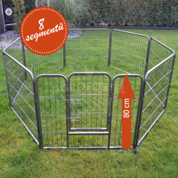 Výběh pro psy a další zvířata - velikost M - 8 segmentů, výška 80 cm