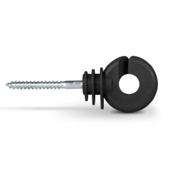 Izolátor černý s vrutem středně odolný Black PP 52mm
