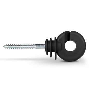 Izolátor černý s vrutem středně odolný Black PP 32mm