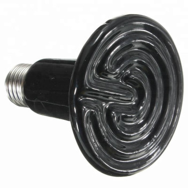 Keramická žárovka 125 W - černá