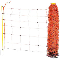 Síť pro ovce, 50 m, oranžová, výška 90 cm, dvojitý hrot