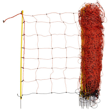 Síť pro ovce, 50 m, oranžová, výška 108 cm, jednoduchý hrot 