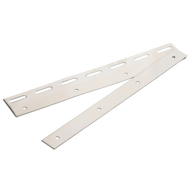Upínací a kyvná lišta 200 mm pro PVC závěs, nerez