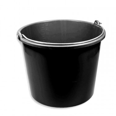 Kbelík krmný plastový 12 l, černý  
