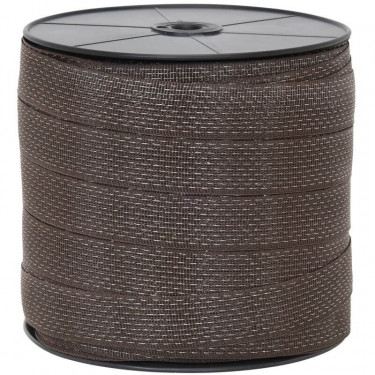 Páska pro elektrický ohradník, šířka 40 mm, hnědá