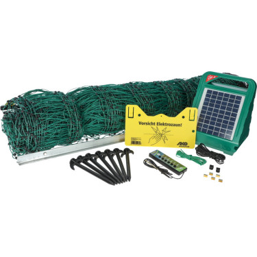Elektrický ohradník kompletní sada se solárem, 106 cm, 2 hroty, 50 m, zelená  