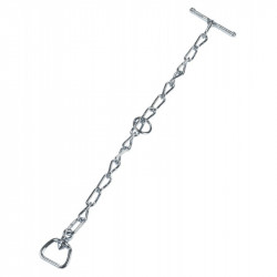 Řetěz s obrtlíkem a D-kroužkem, 60 cm, 5 mm  