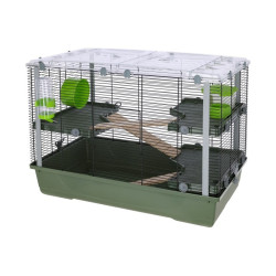 Klec pro malá zvířata EVA 23, 79 x 45 x 60, olivově zelená/černá  
