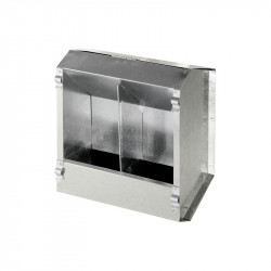 Krmítko závěsné pro králíky a slepice, krmný automat 2-místný, pozink  