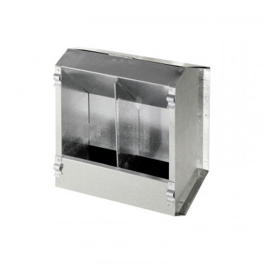 Krmítko závěsné pro králíky a slepice, krmný automat 2-místný, pozink  