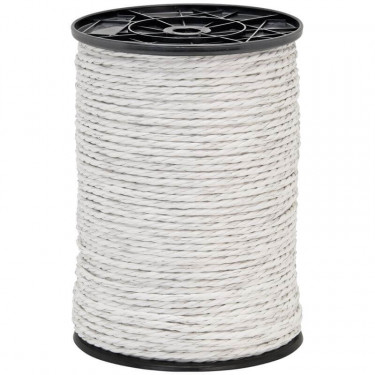 Lano pro elektrický ohradník, průměr 4,5 mm, bílé