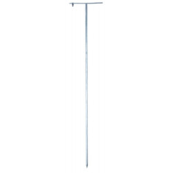 Tyč zemnící pro el. ohradník, kulatá, 100 cm s T rukojetí pro mobilní ohrady  