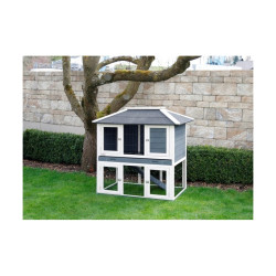 KERBL Králíkárna s výběhem VILLA - kotec pro králíky a jiné hlodavce, 118 x 68 x 118 cm  