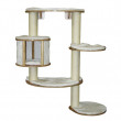 Kočičí strom na zeď DOLOMIT Pro - bílé škrabadlo pro kočky, 117 cm  