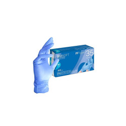 Rukavice nitrilové GLOVELY, AQL1, modré, délka 24 cm