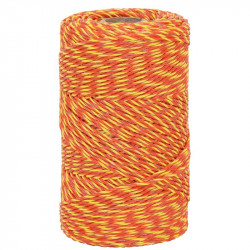Lanko pro elektrický ohradník, 2mm/250 m, žluto-oranžové