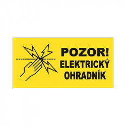 Tabulka výstražná na elektrický ohradník, oboustranná  
