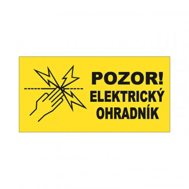 Tabulka výstražná na elektrický ohradník, oboustranná  