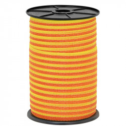 Páska pro elektrický ohradník, šířka 10 mm, 250 m, žluto-oranžové
