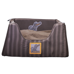 CROCODOG STRIPED PET BED - vysoký