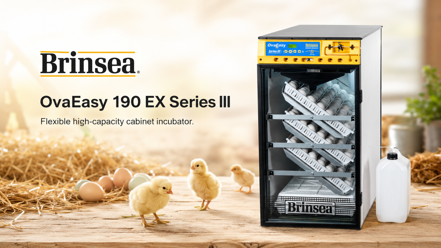 Brinsea OvaEasy 190 EX Series III – skříňová profi líheň pro jednofázové i vícefázové líhnutí banner